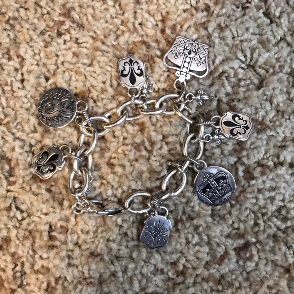 Silver charm bracelet